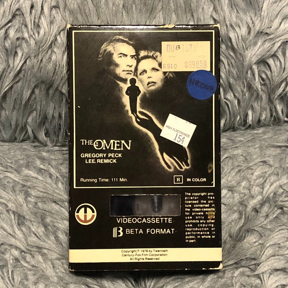 The OMEN Beta Betamax (NOT VHS) Original Box Horror 1978